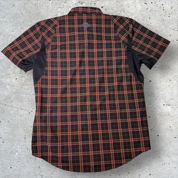 Harley-Davidson Genuine Motor Clothes Performance Plaid Shirt Men’s Size Large - Picture 9 of 14